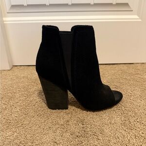 Splendid Women's Black Open Toe Bootie